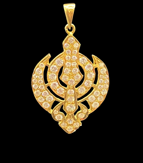 Studded Khanda Pendant