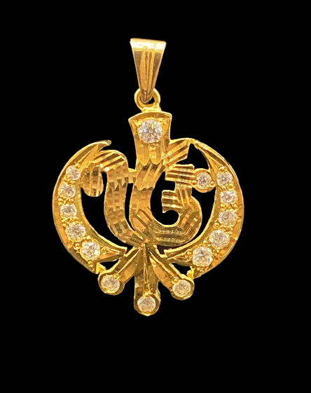 Studded Khanda Pendant
