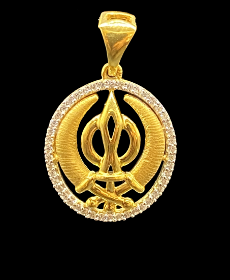 Studded Khanda Pendant