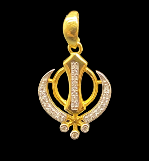 Studded Khanda Pendant