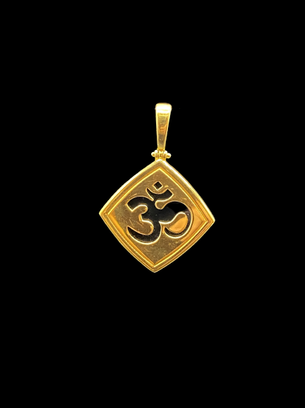 Black Onyx Om Pendant