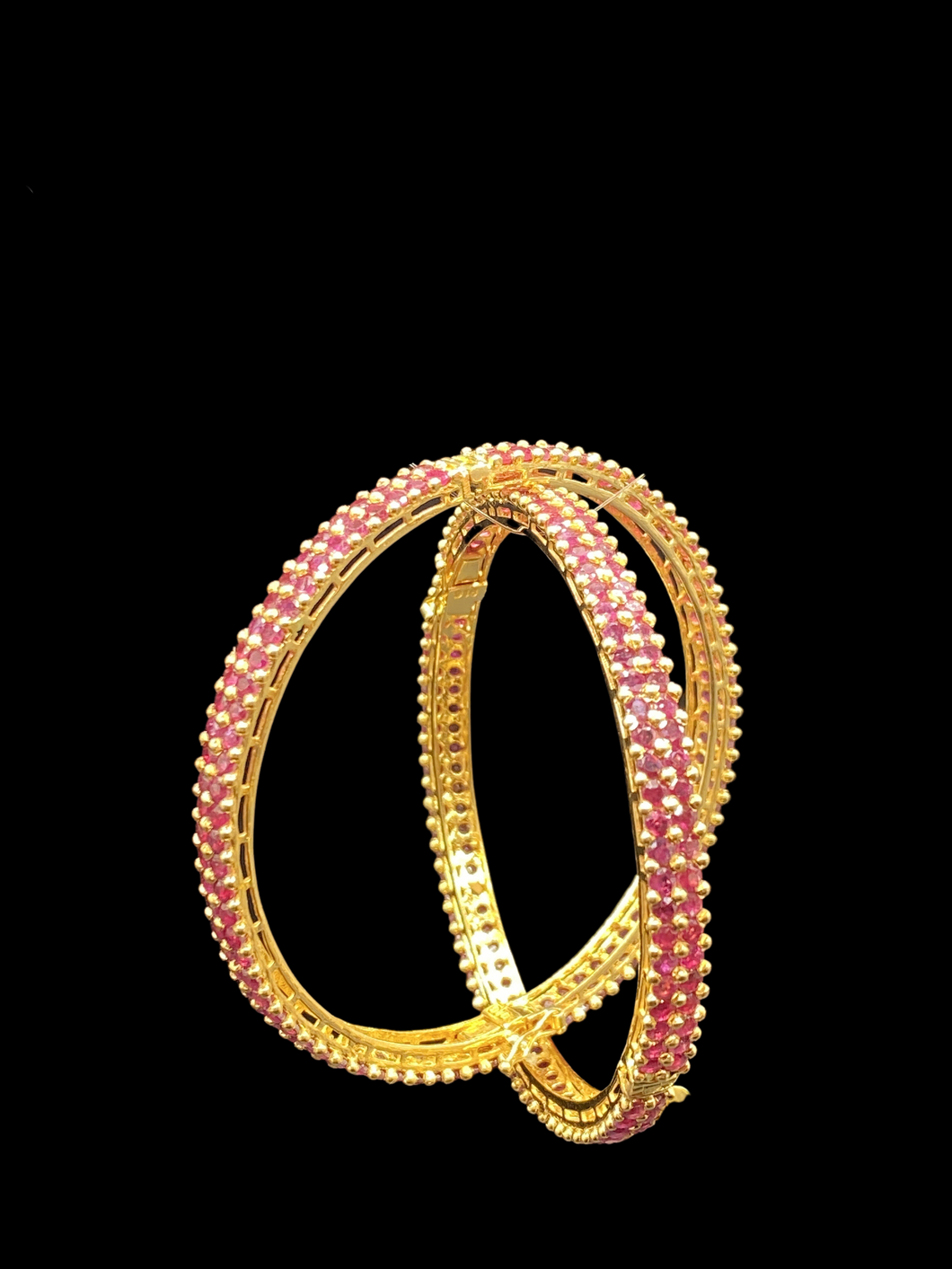Ruby Studded Openable Bangles