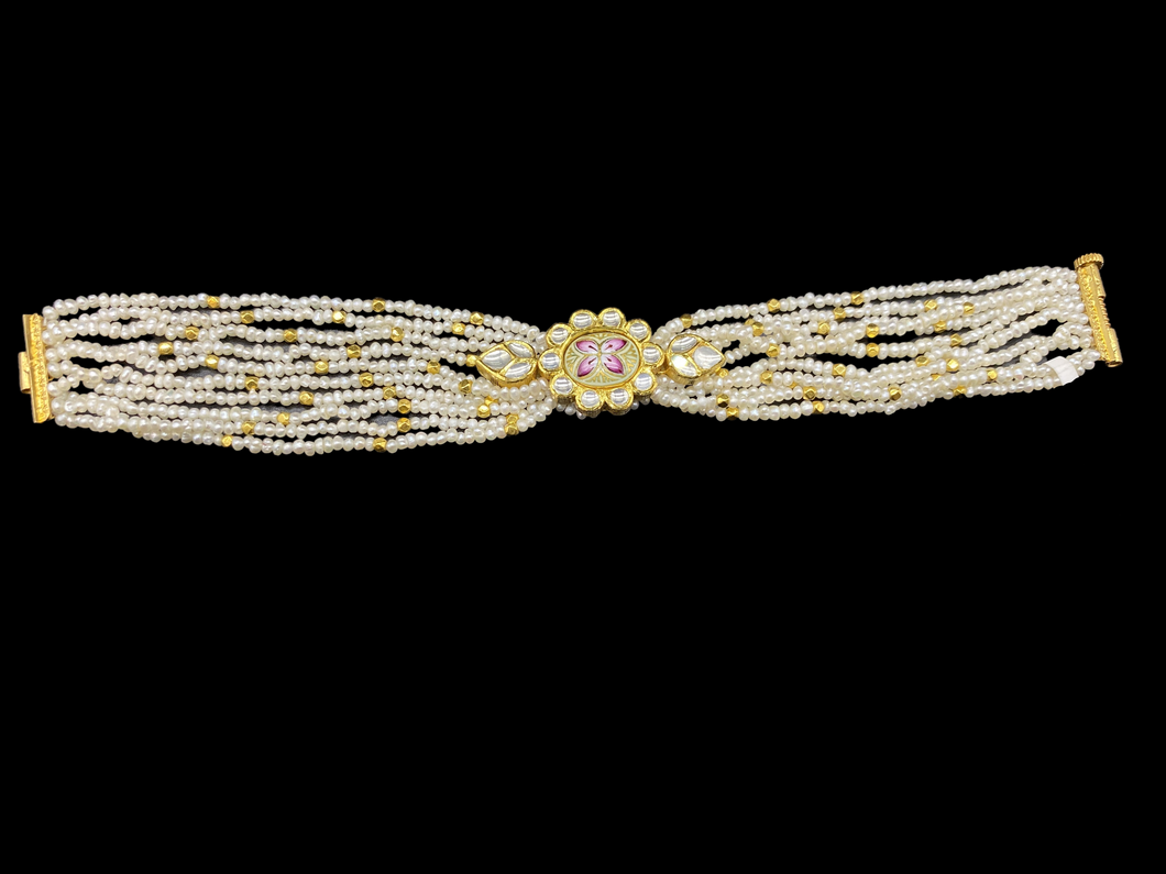 Pearl & Kundan Enamelled - Signature Bracelet